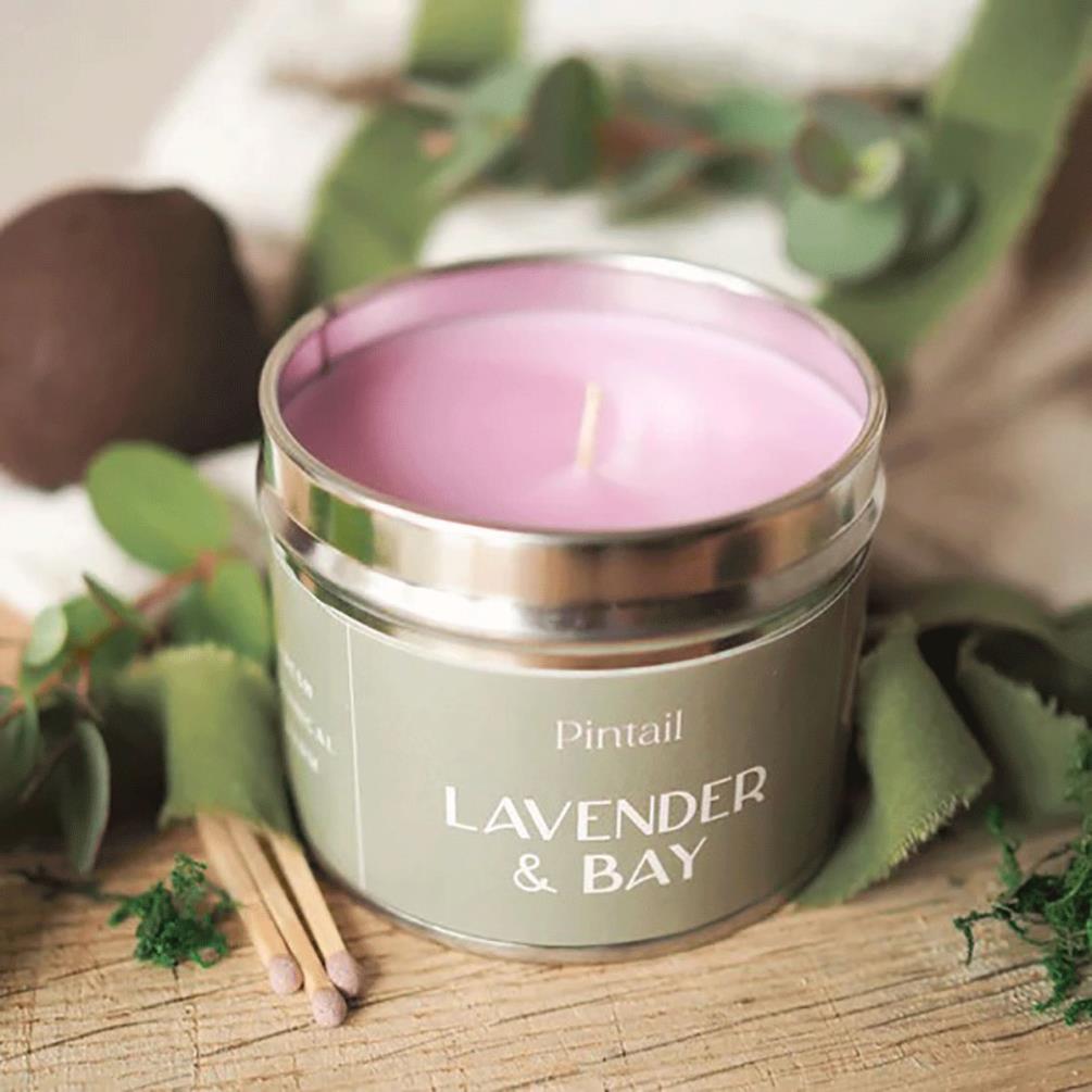 Pintail Candles Lavender & Bay Tin Candle Extra Image 1